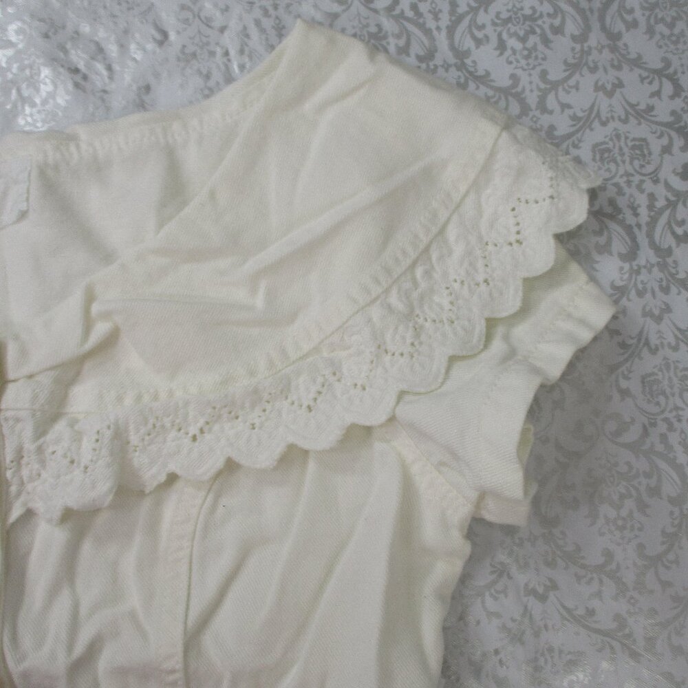 SWITCH USA Cropped Ruffle Top Size Large - Picture 9 of 10